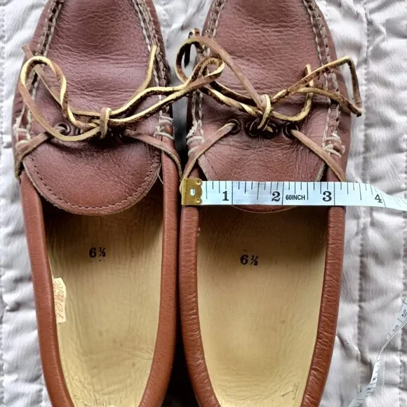 100% Leather Moccasins - Vintage Perrone - Women’s 6.5/8 - Made in USA - Picture 8 of 8